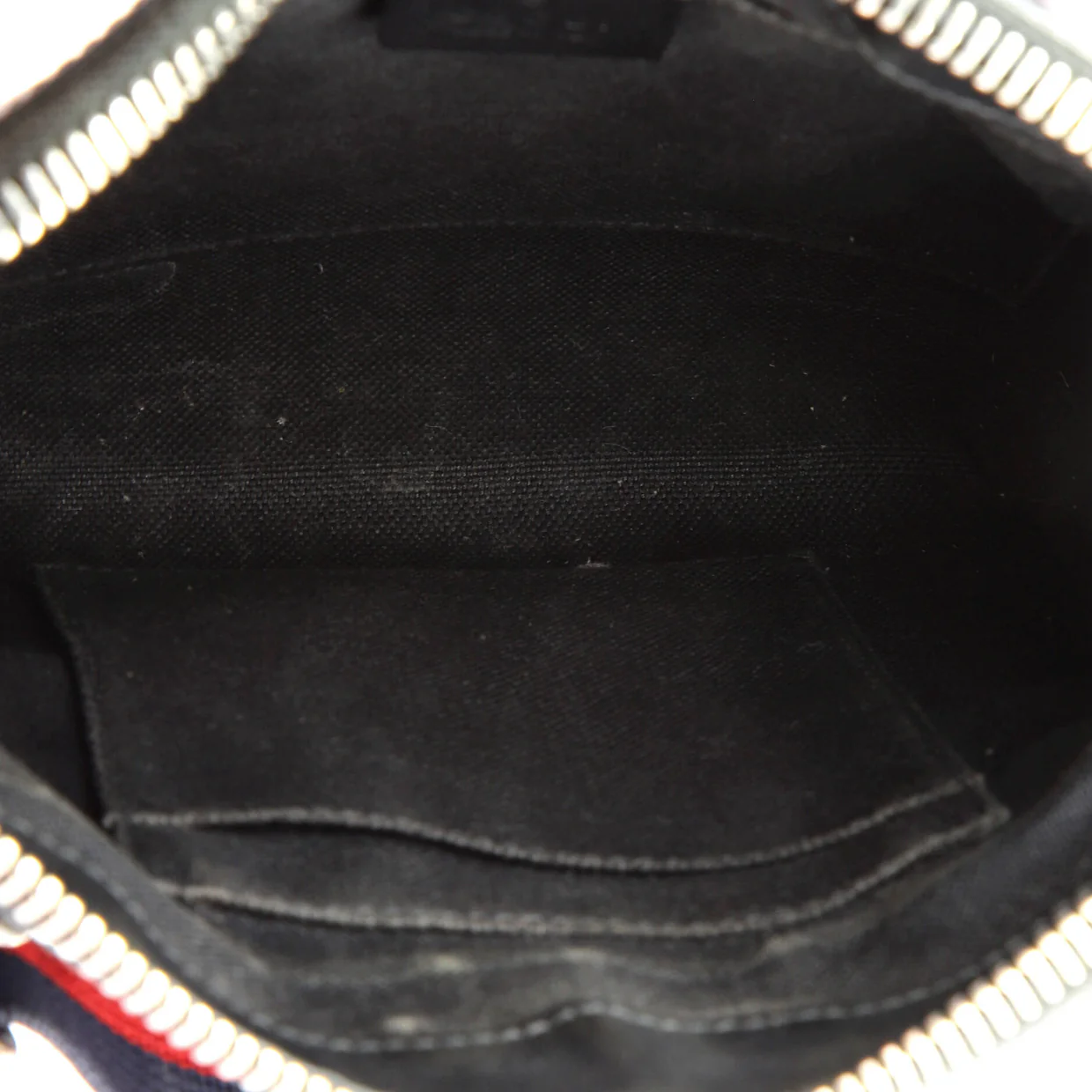 Web Strap Front Zip Messenger Bag GG Coated Canvas Small - Deep Luxury