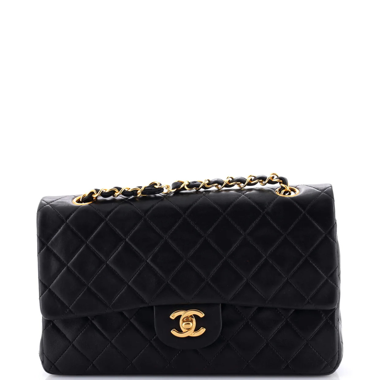 Vintage Classic Double Flap Bag Quilted Lambskin Medium - Deep Luxury