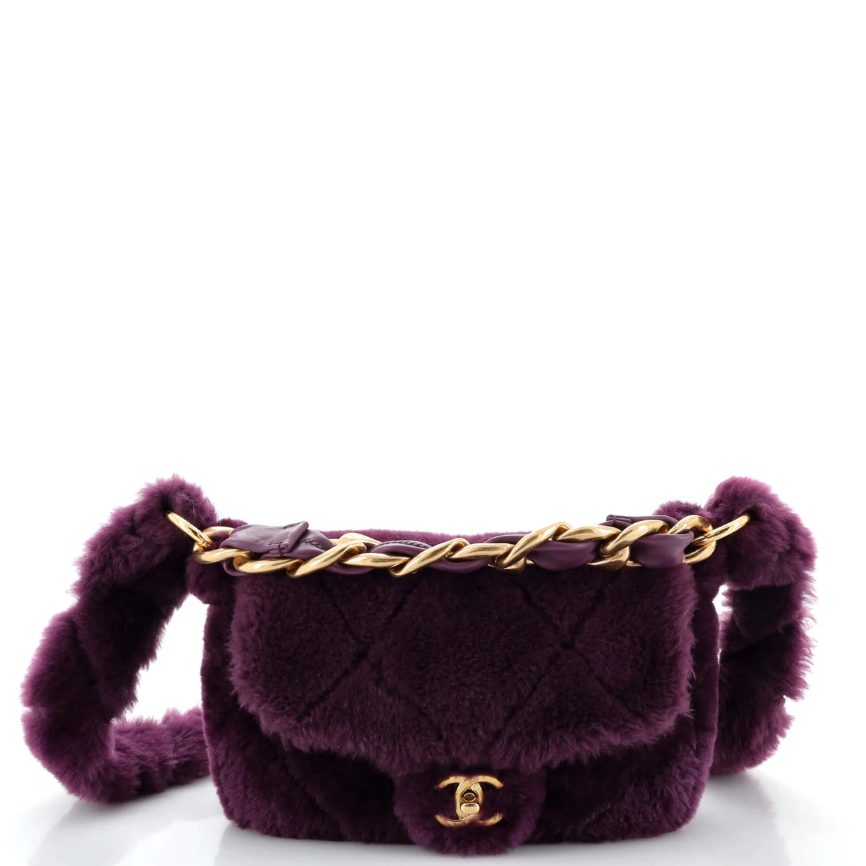 Coconing Flap Bag Quilted Shearling with Lambskin - Deep Luxury