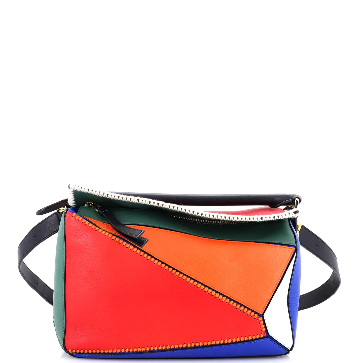 Puzzle Bag Leather Medium - Deep Luxury