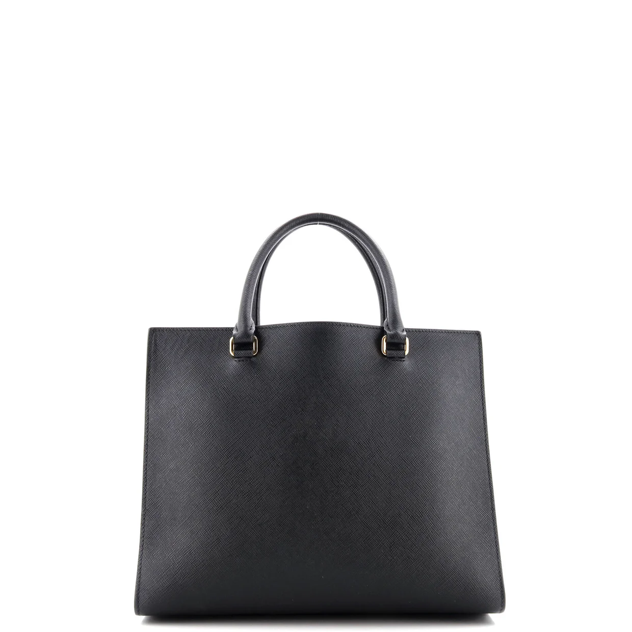 Lux Embossed Logo Tote Saffiano Leather Medium - Deep Luxury