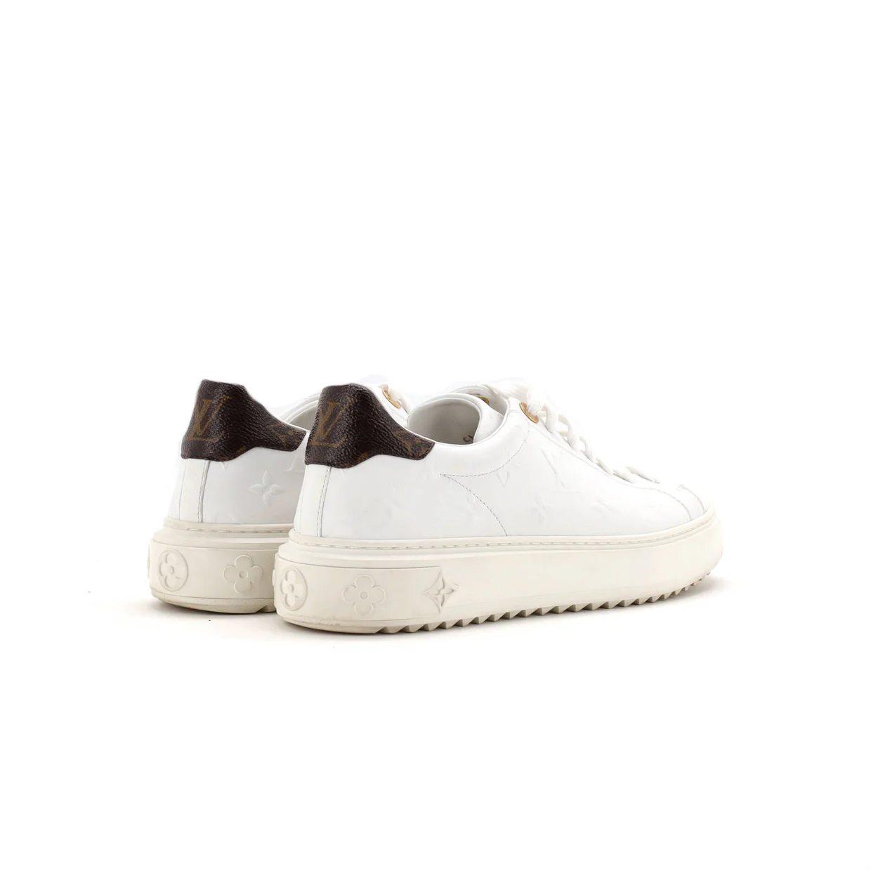 Women's Time Out Sneakers Monogram Embossed Leather - Deep Luxury