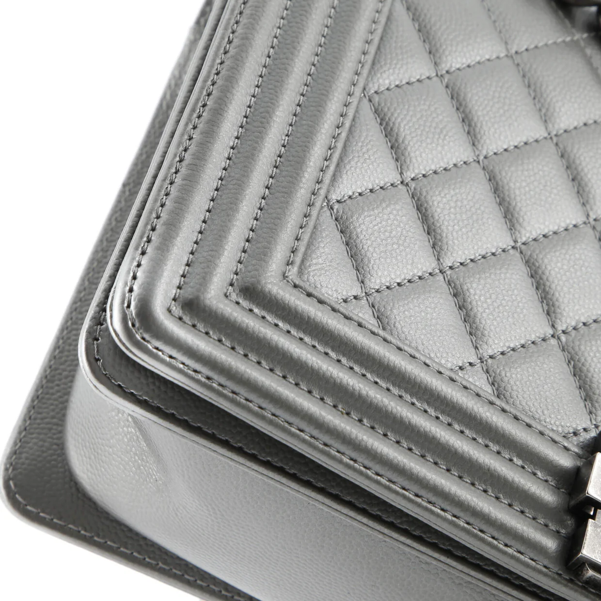 Boy Flap Bag Quilted Caviar Old Medium - Deep Luxury