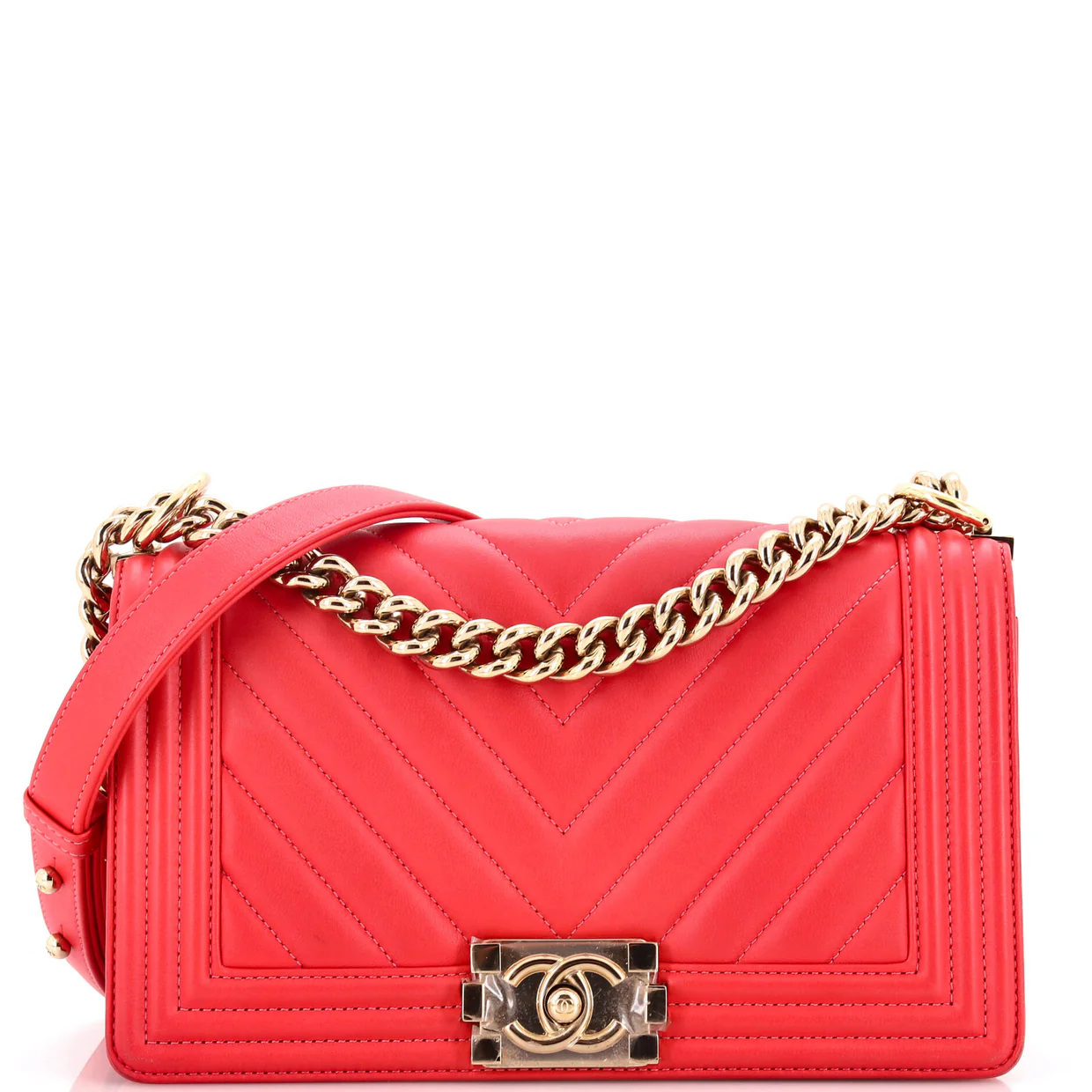 Boy Flap Bag Chevron Lambskin Old Medium - Deep Luxury