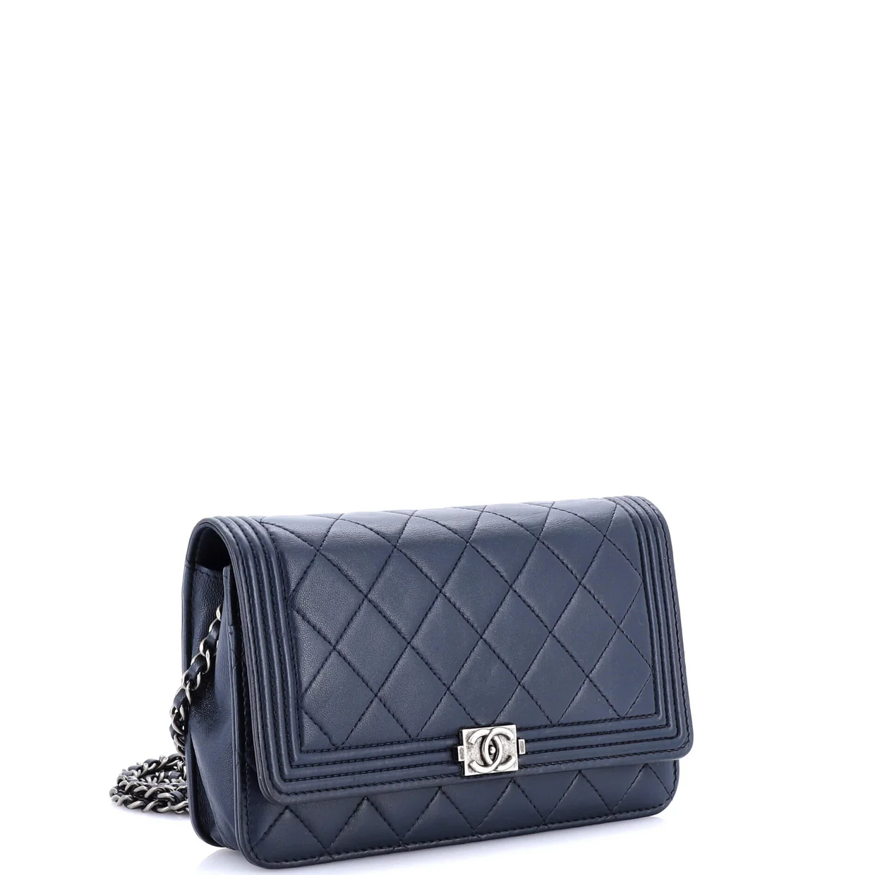 Boy Wallet on Chain Quilted Lambskin - Deep Luxury