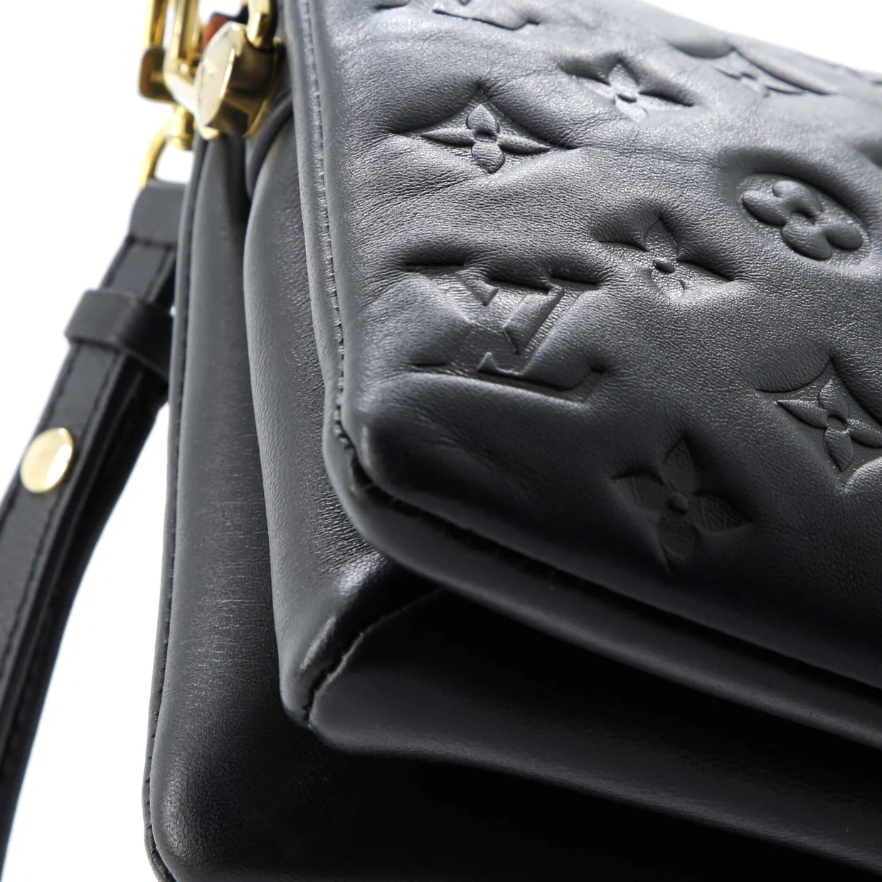 Coussin Bag Monogram Embossed Lambskin BB - Deep Luxury