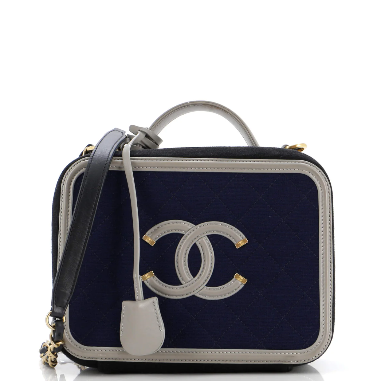 Filigree Vanity Case Quilted Jersey Small - Deep Luxury