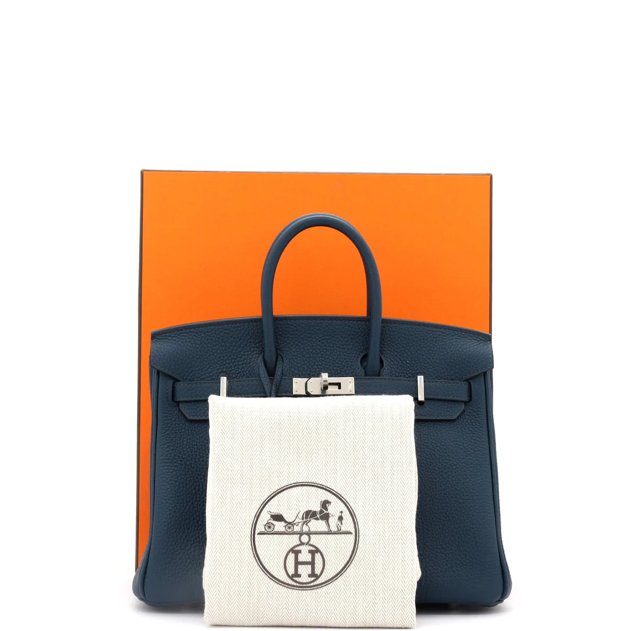 Birkin Handbag Bleu De Prusse Togo with Palladium Hardware 25 - Deep Luxury