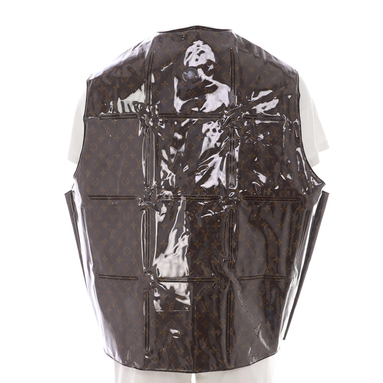 Men's Inflatable Zip Vest Monogram PVC - Deep Luxury