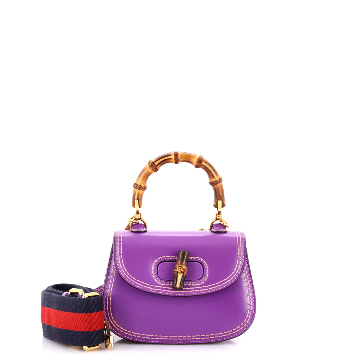 Bamboo 1947 Top Handle Bag Leather Mini - Deep Luxury