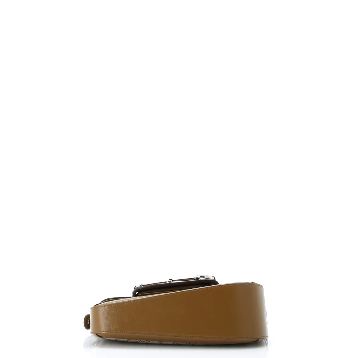 Horsebit 1955 Asymmetric Shoulder Bag GG Canvas with Leather Small - Deep Luxury