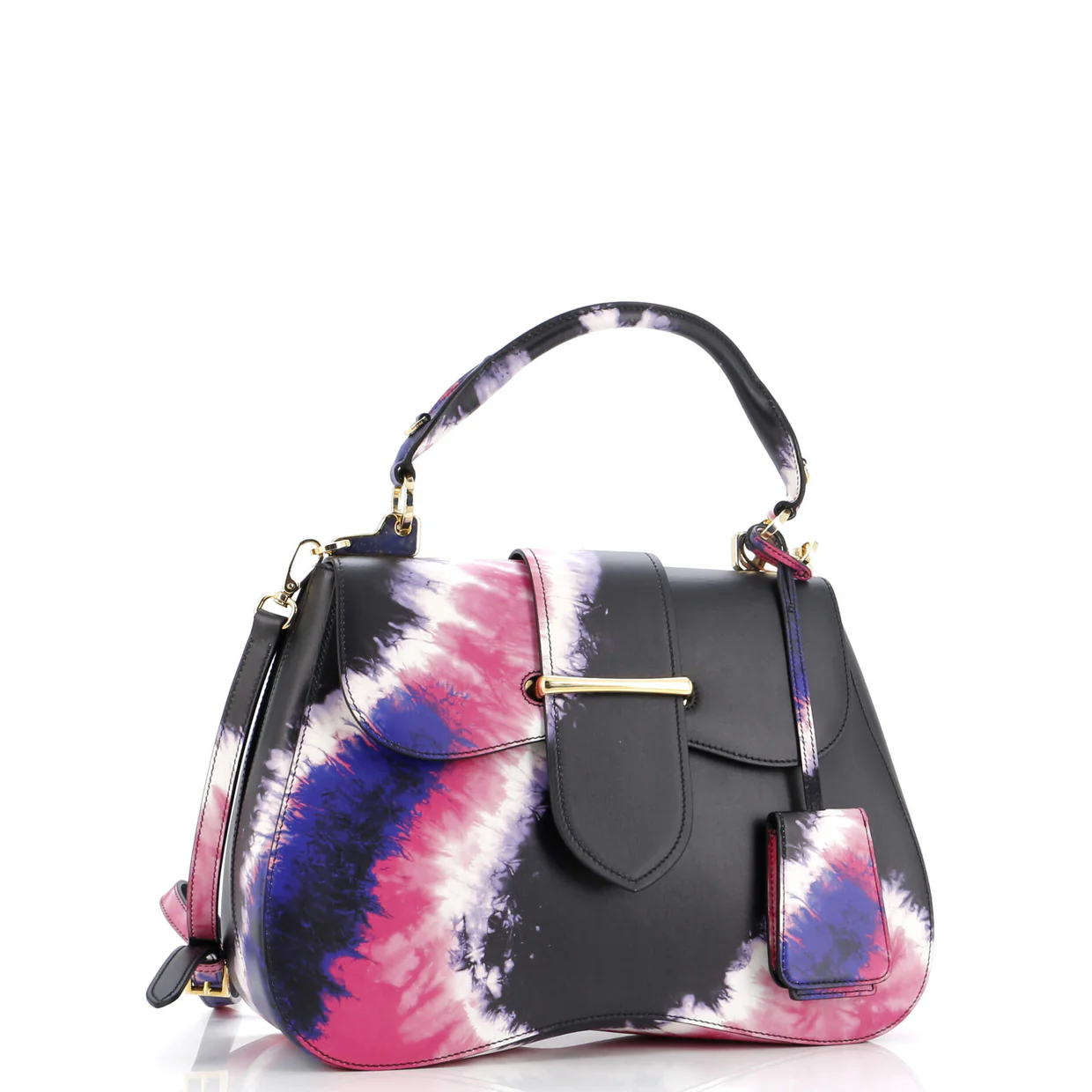 Sidonie Top Handle Bag Printed Leather Large - Deep Luxury