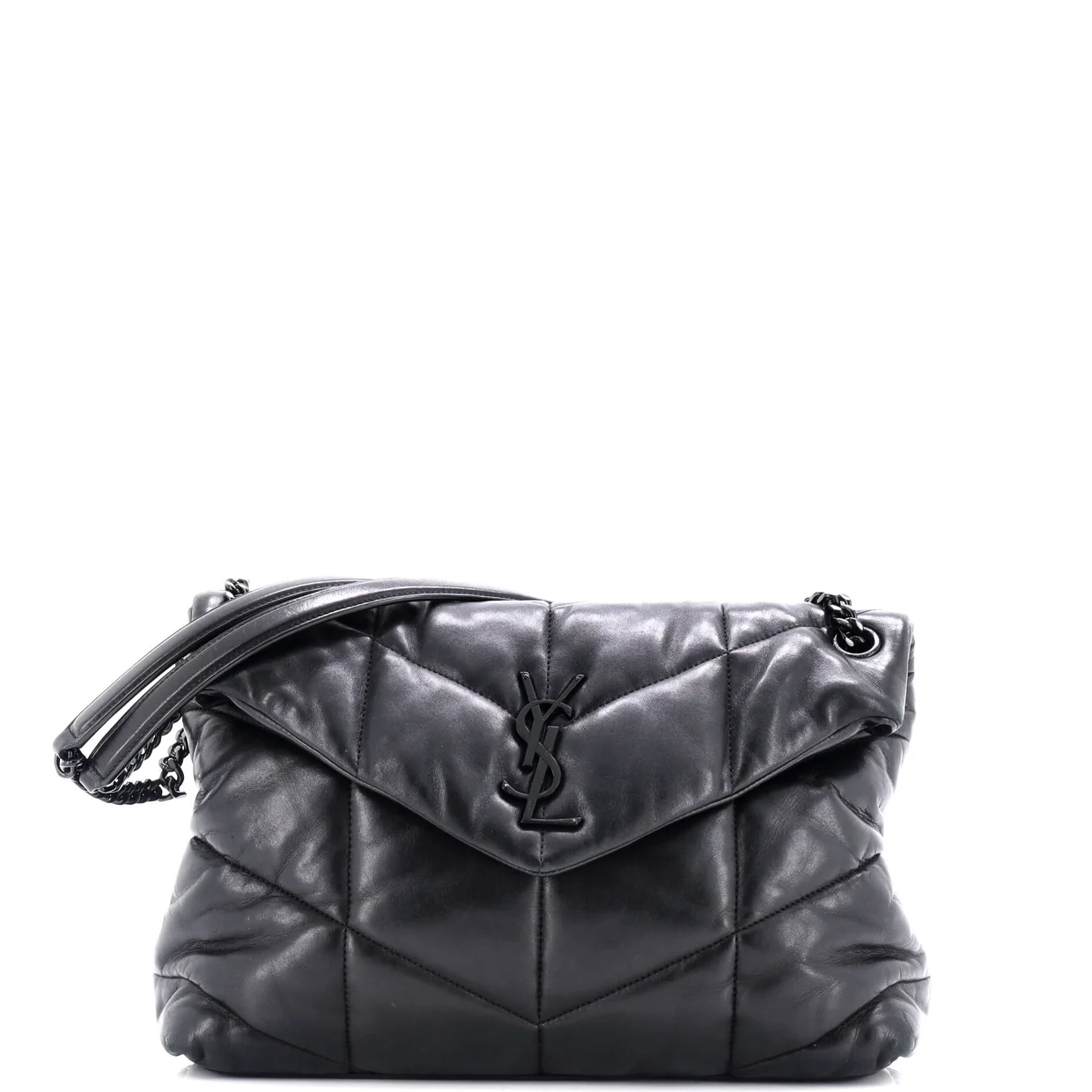 Loulou Puffer Shoulder Bag Quilted Leather Medium - Deep Luxury