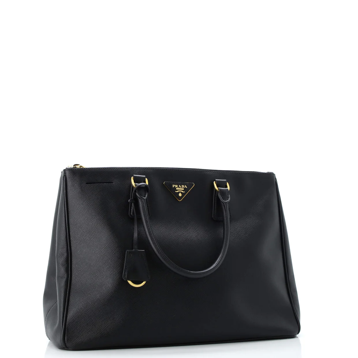 Double Zip Lux Tote Saffiano Leather Medium - Deep Luxury