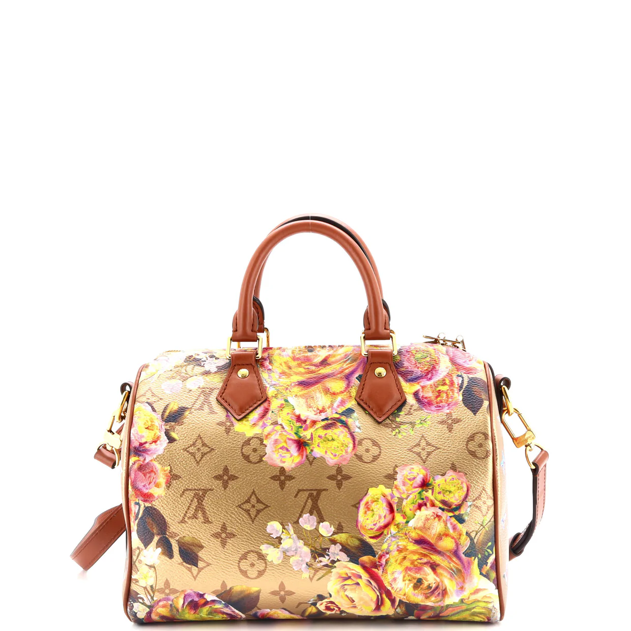 Speedy Bandouliere Bag Limited Edition Flowers Monogram Canvas 25 - Deep Luxury