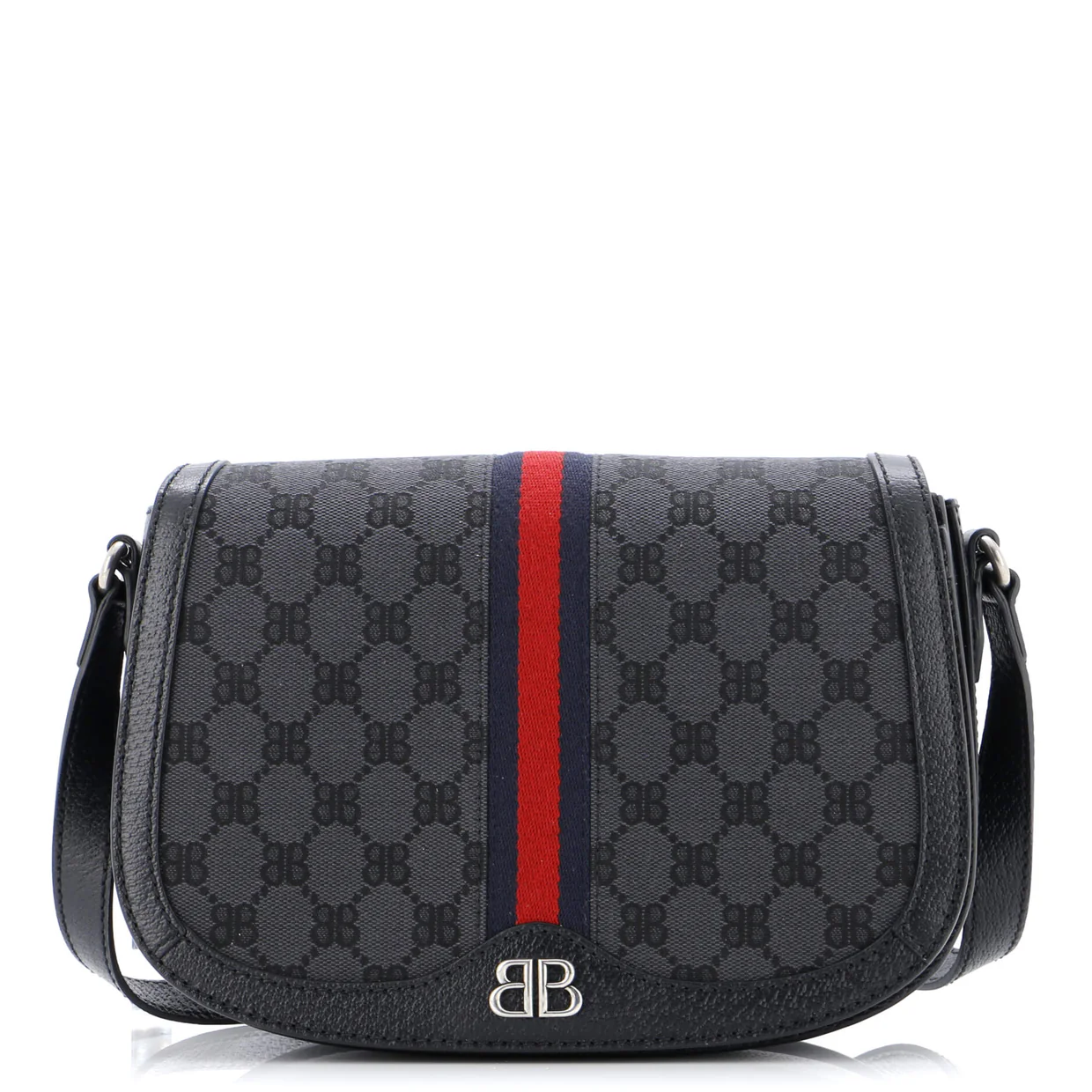 x Balenciaga The Hacker Project Flap Messenger Bag BB Canvas Medium - Deep Luxury