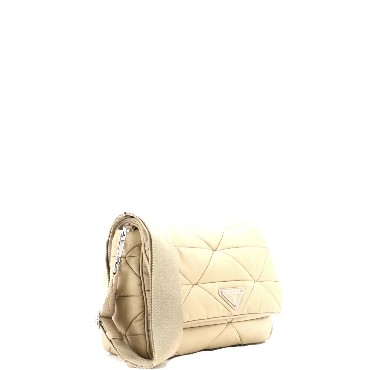 Padded Flap Shoulder Bag Quilted Tessuto - Deep Luxury