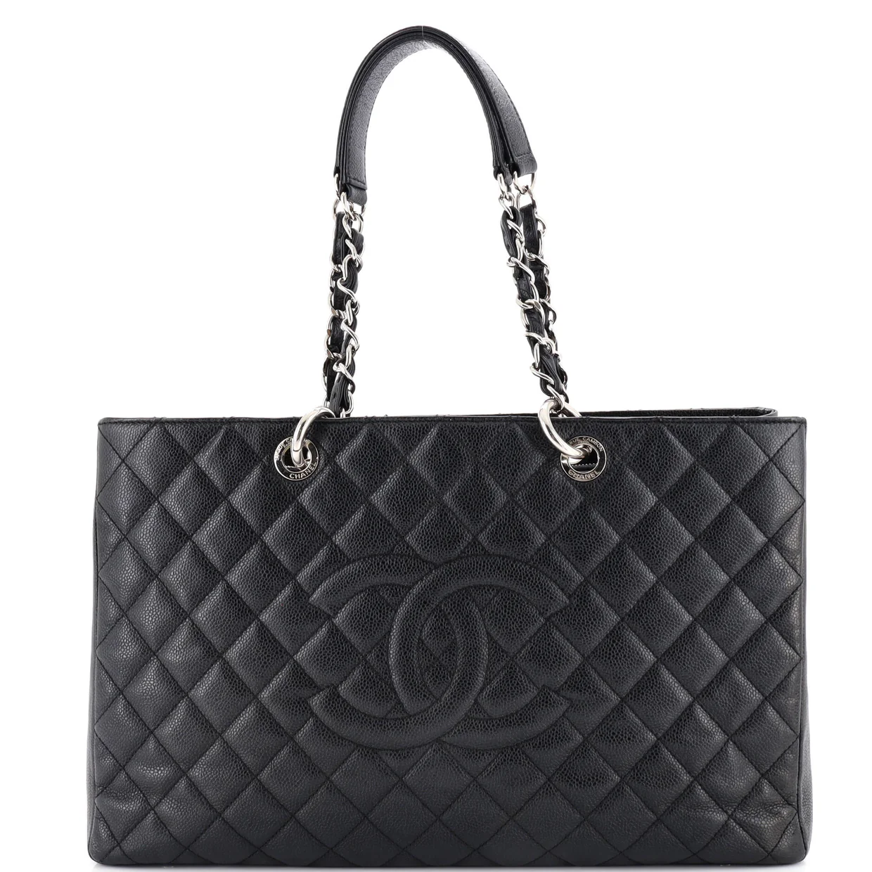 Grand Shopping Tote Quilted Caviar XL - Deep Luxury