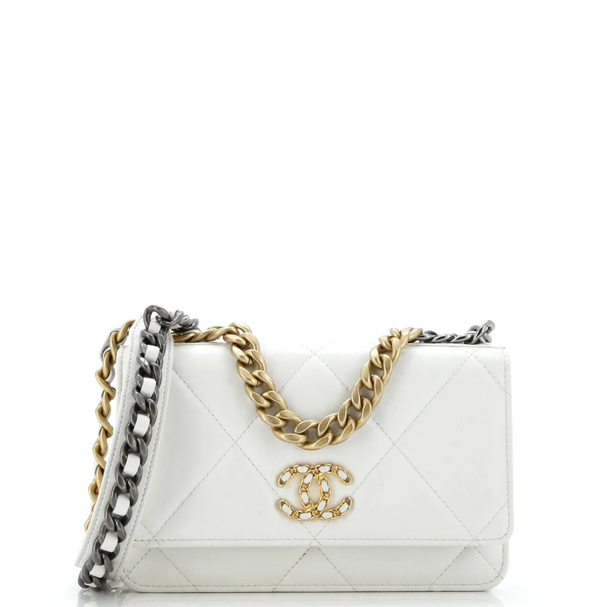 19 Wallet on Chain Quilted Goatskin - Deep Luxury