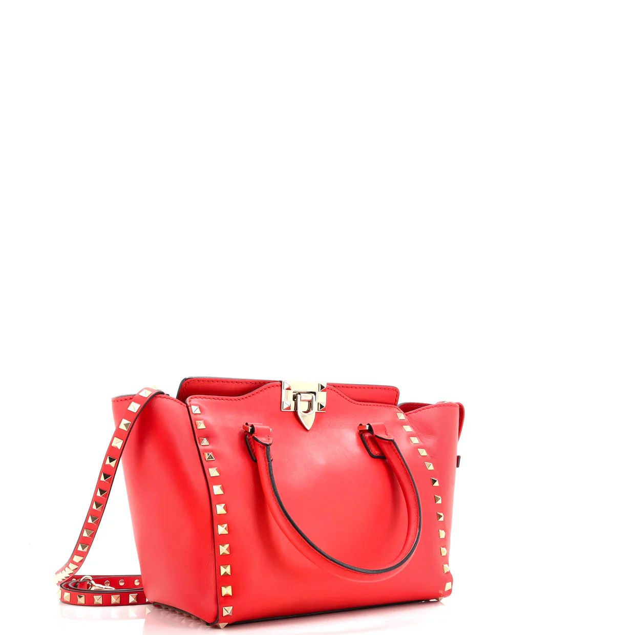 Rockstud Tote Rigid Leather Small - Deep Luxury