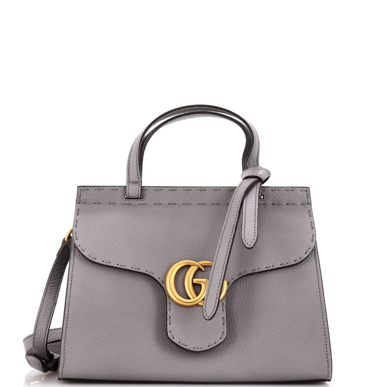 GG Marmont Top Handle Bag Leather Mini - Deep Luxury