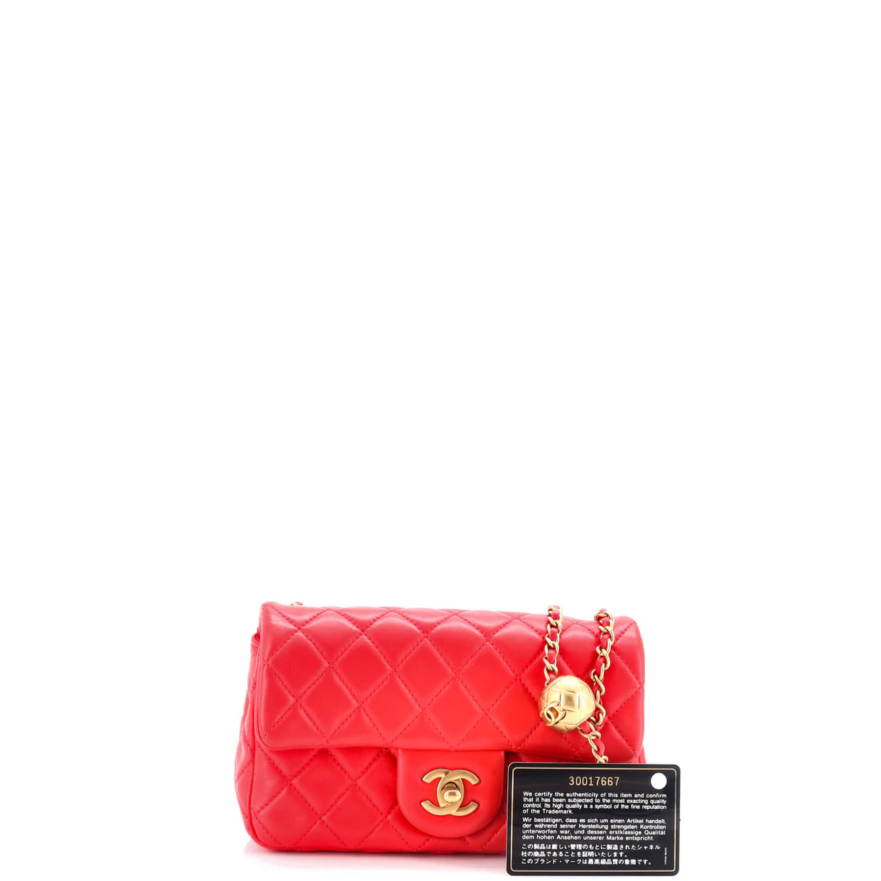 Pearl Crush Flap Bag Quilted Lambskin Mini - Deep Luxury