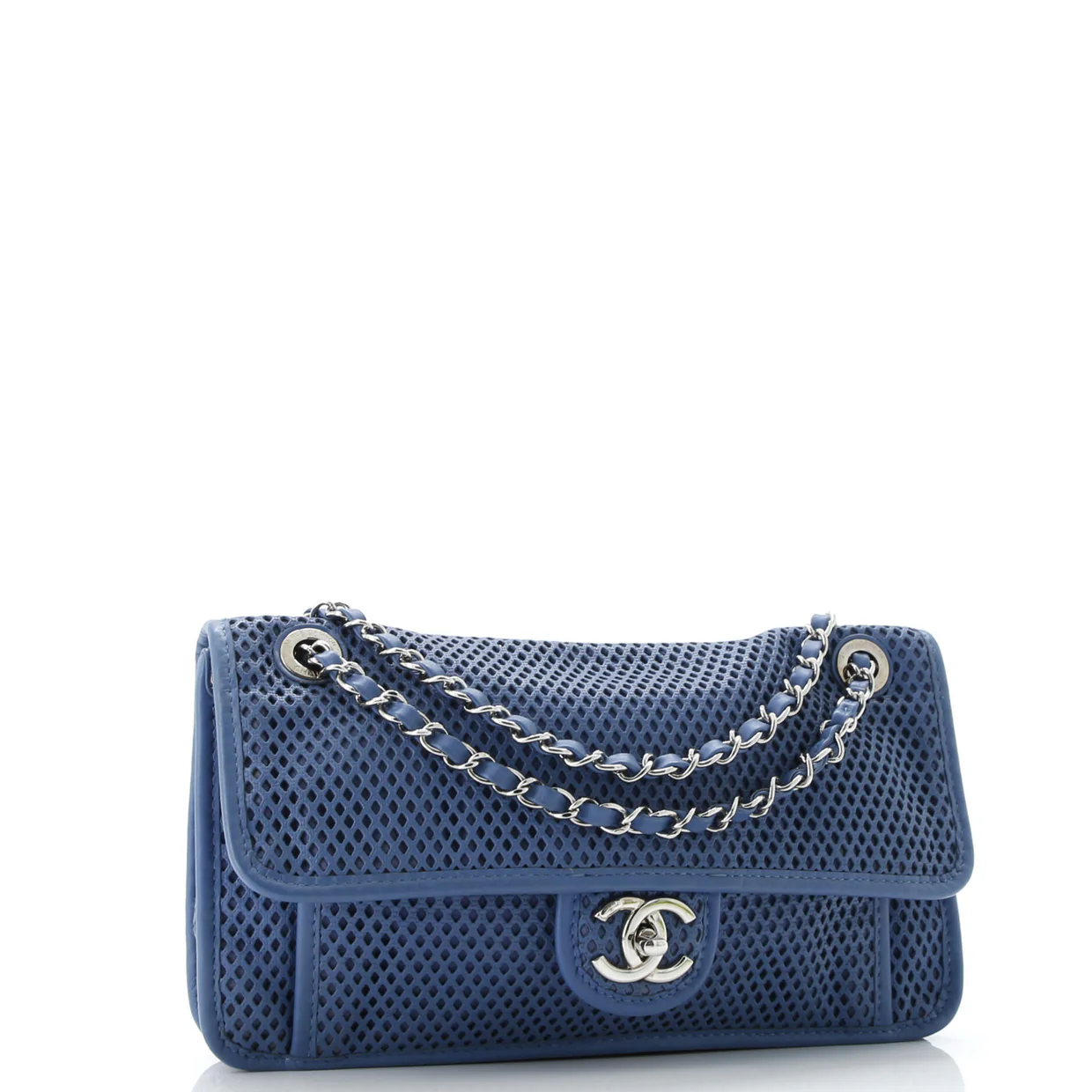 Up In The Air Flap Bag Perforated Leather Medium - Deep Luxury