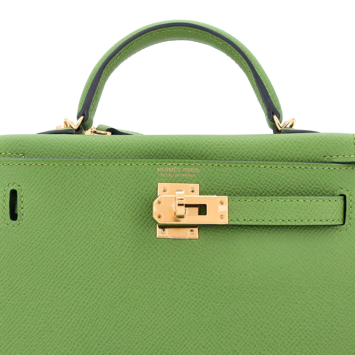 Kelly Mini II Bag Vert Yucca Epsom with Gold Hardware 20 - Deep Luxury