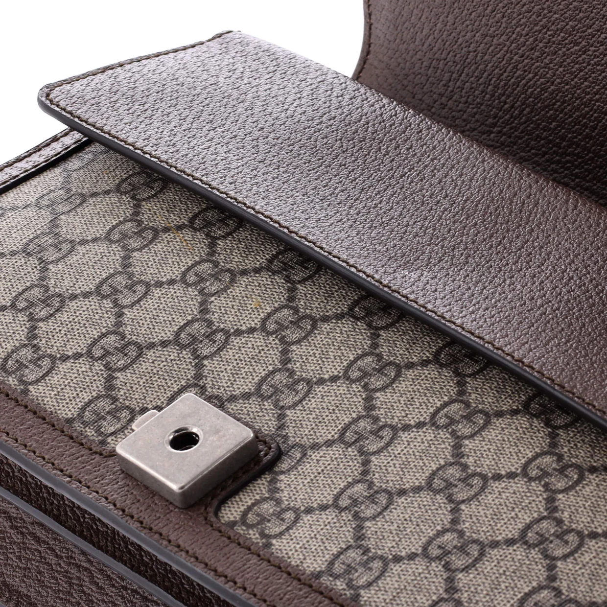 Dionysus Top Handle Chain Bag GG Coated Canvas Small - Deep Luxury