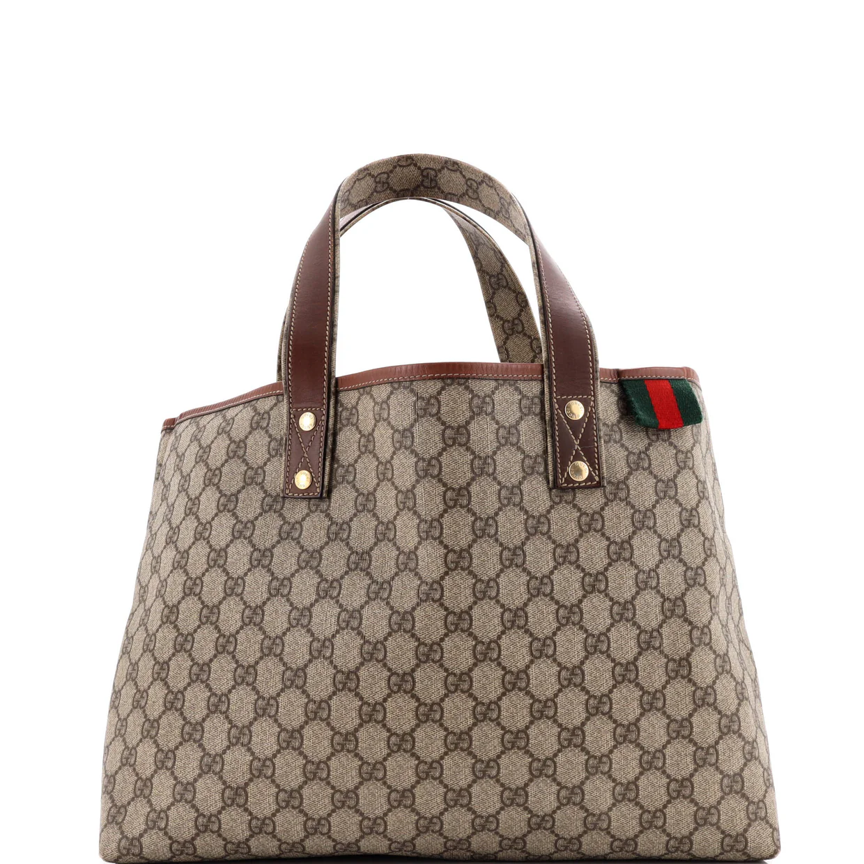 Web Loop Tote GG Coated Canvas Medium - Deep Luxury