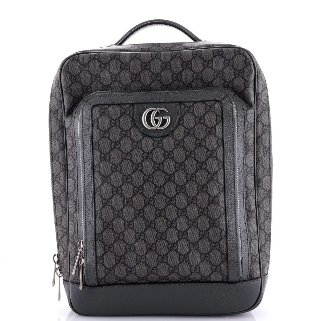 Ophidia Front Zip Pocket Backpack GG Coated Canvas Medium - Deep Luxury