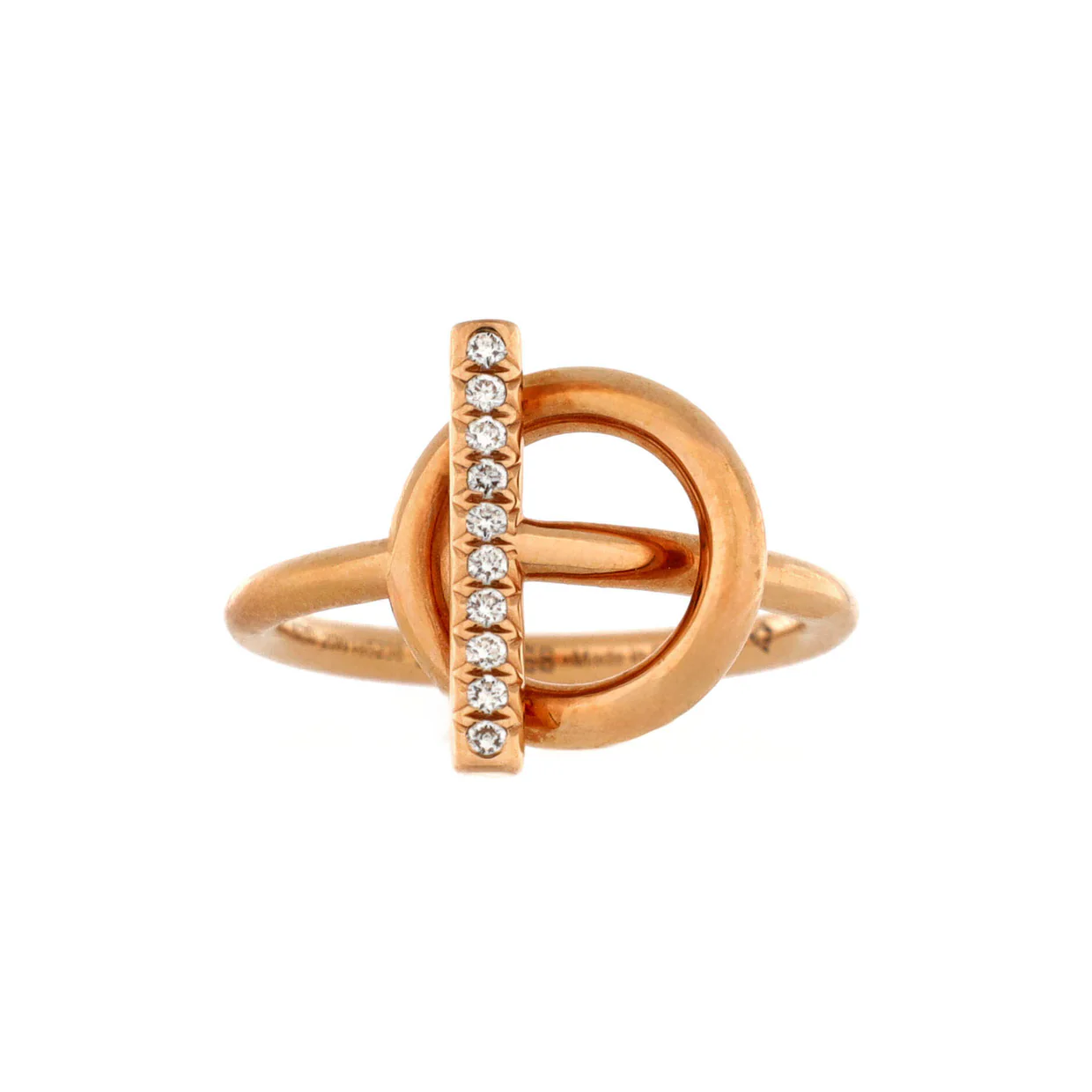 Echappee Ring 18K Rose Gold and Diamonds Small - Deep Luxury