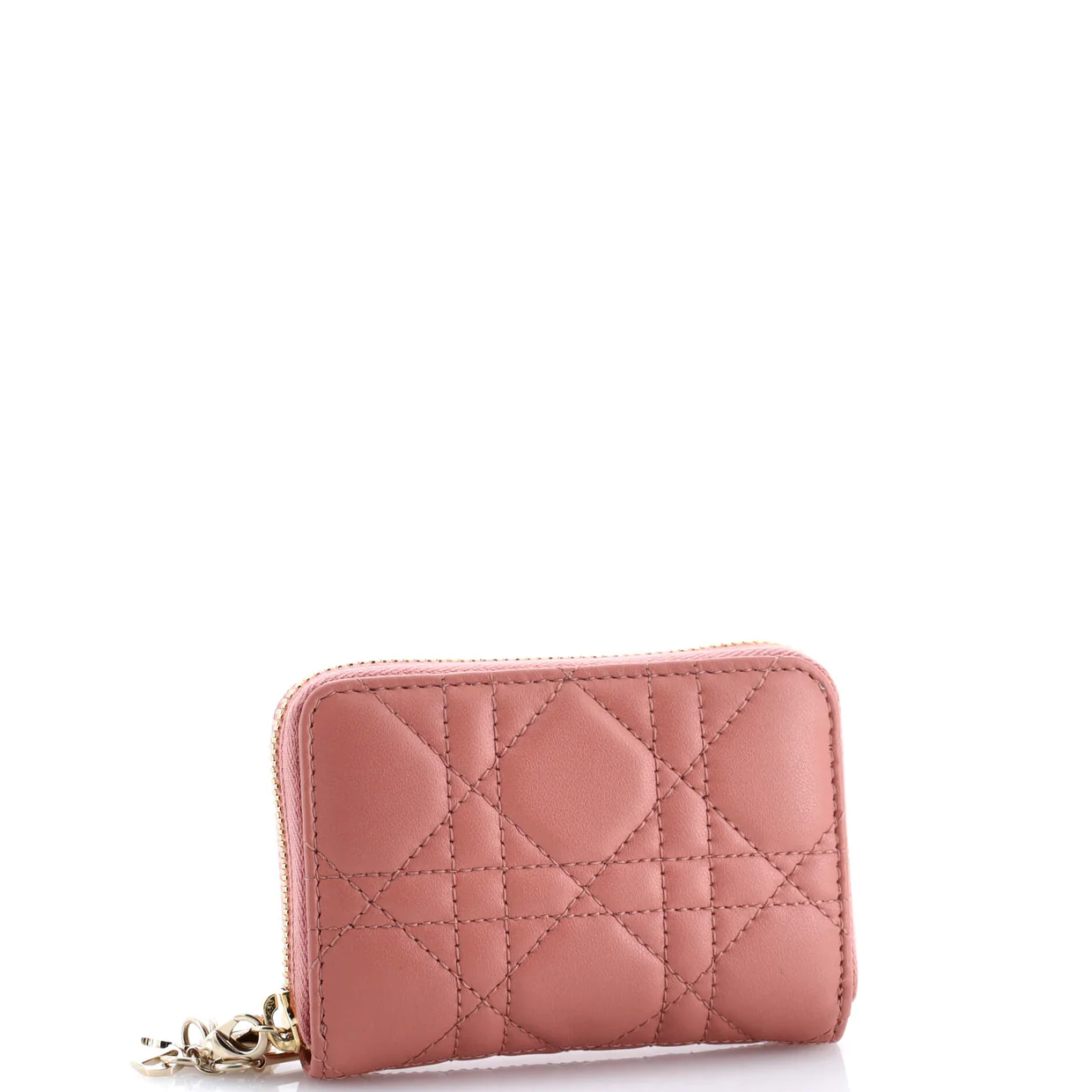 Ultra Matte Lady Dior Wallet Cannage Quilt Calfskin Mini - Deep Luxury