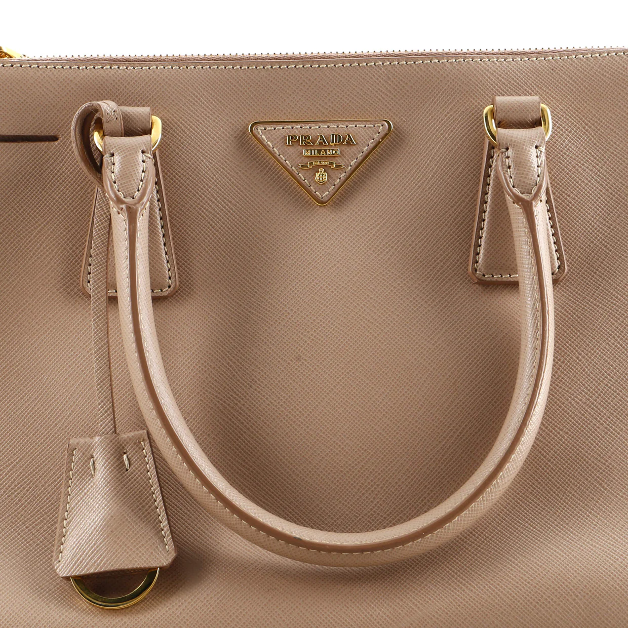Double Zip Lux Tote Saffiano Leather Small - Deep Luxury