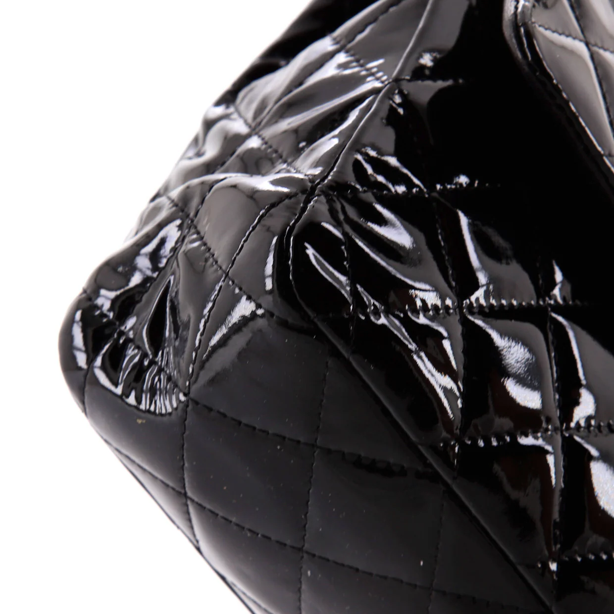 Classic Double Flap Bag Quilted Patent Medium - Deep Luxury