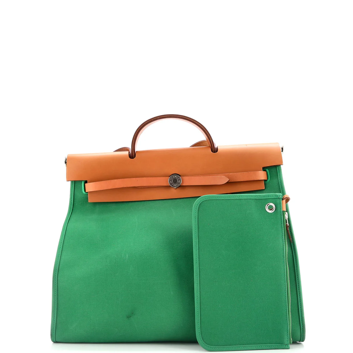 Herbag Zip Leather and Toile 39 - Deep Luxury