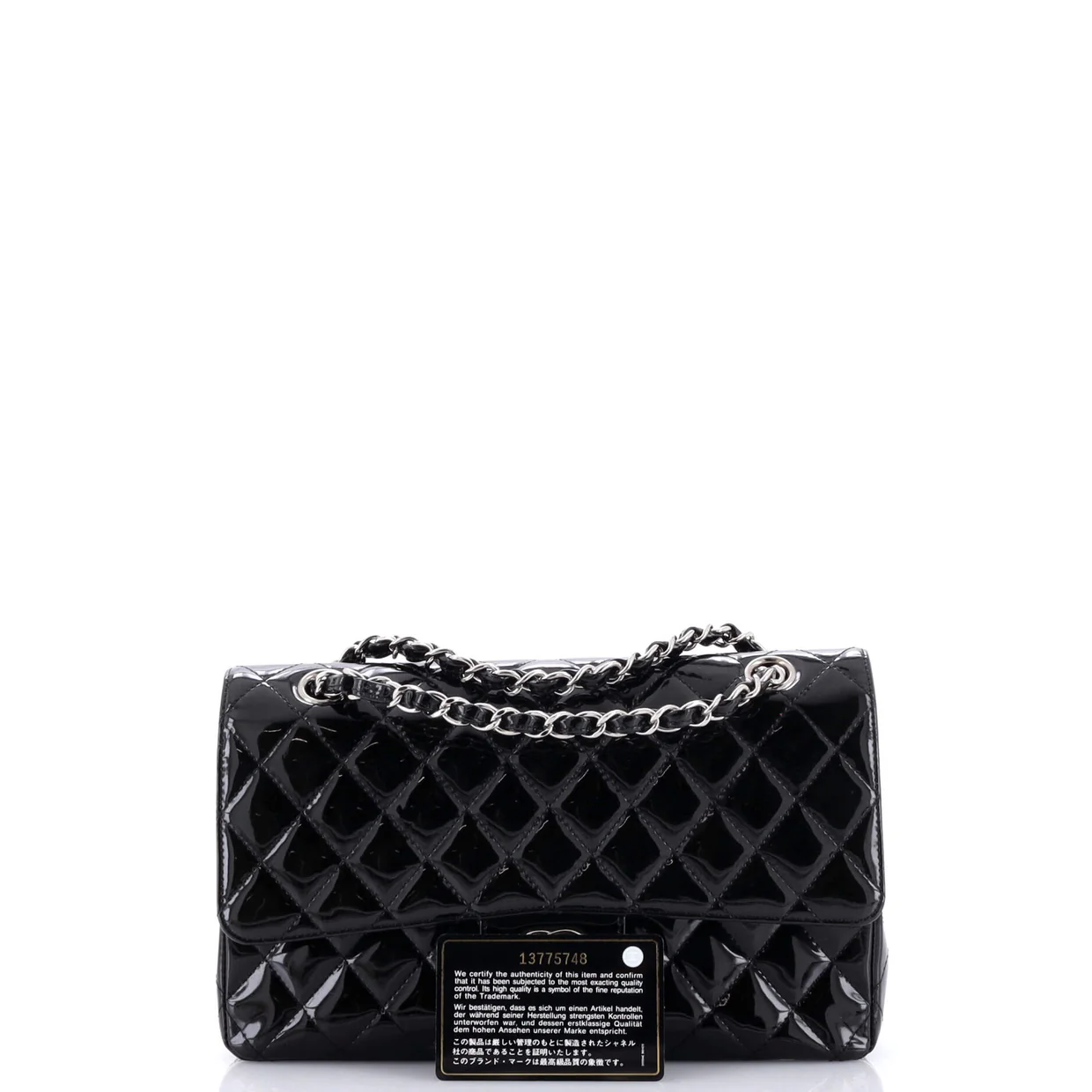 Vintage Classic Double Flap Bag Quilted Patent Medium - Deep Luxury