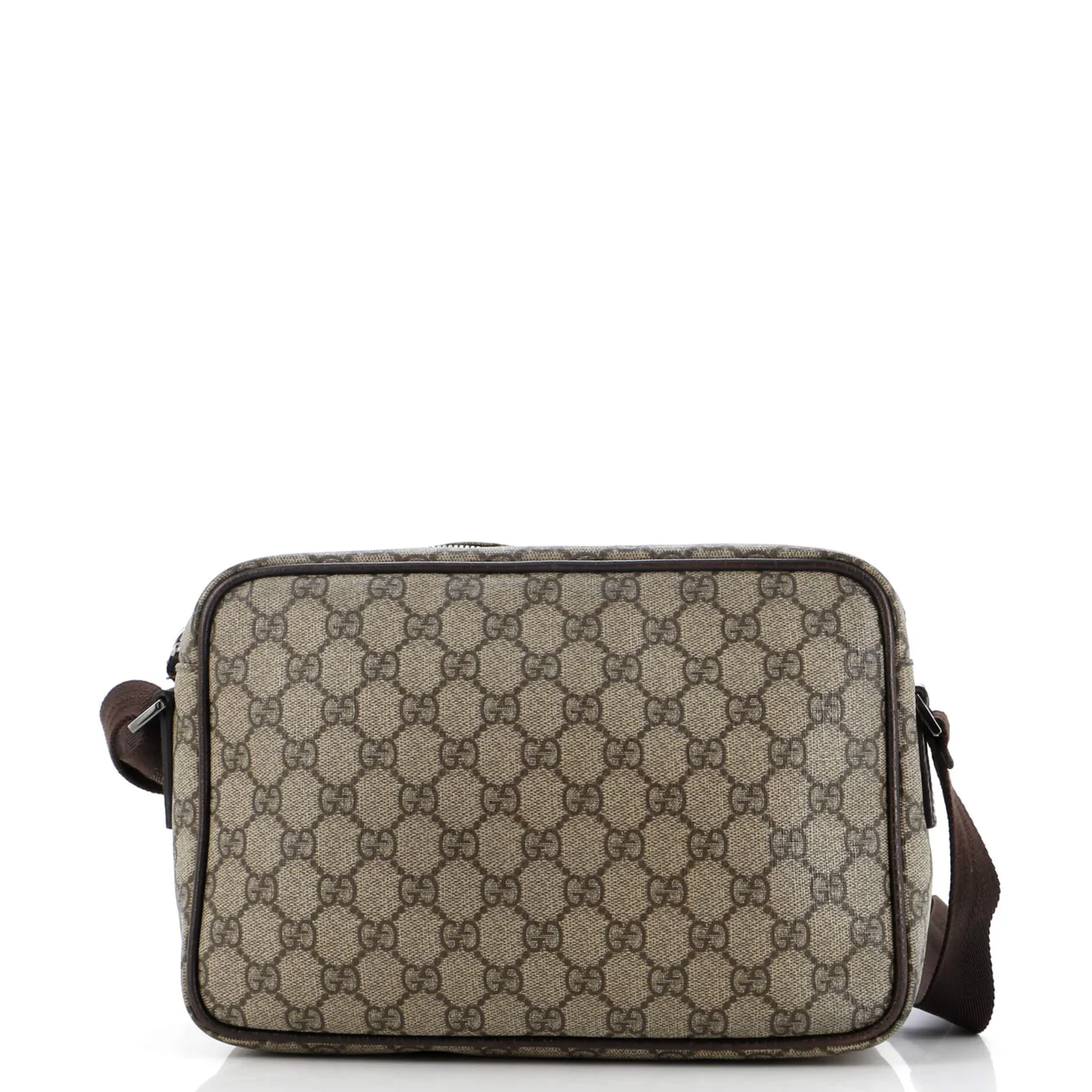 Front Zip Camera Bag GG Coated Canvas with Leather Medium - Deep Luxury