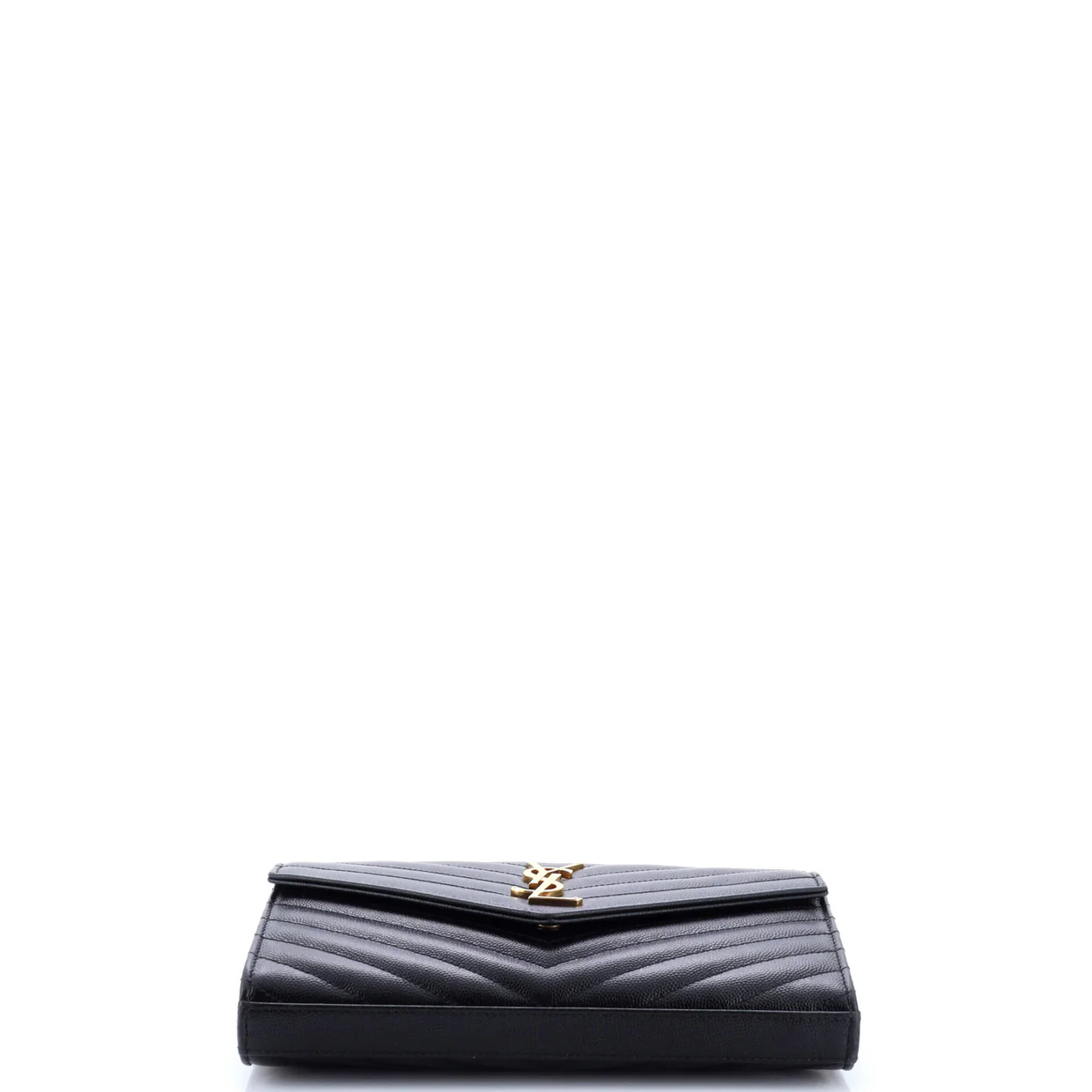 Classic Monogram Wallet on Chain Matelasse Chevron Leather Medium - Deep Luxury