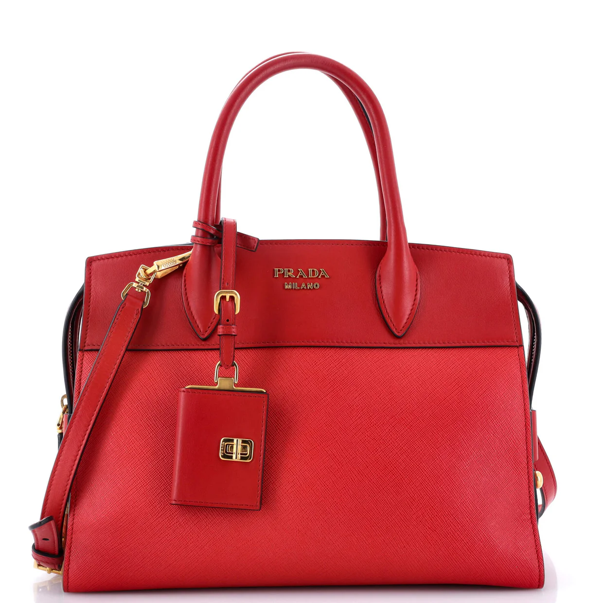 Esplanade Tote Saffiano with City Calf Medium - Deep Luxury