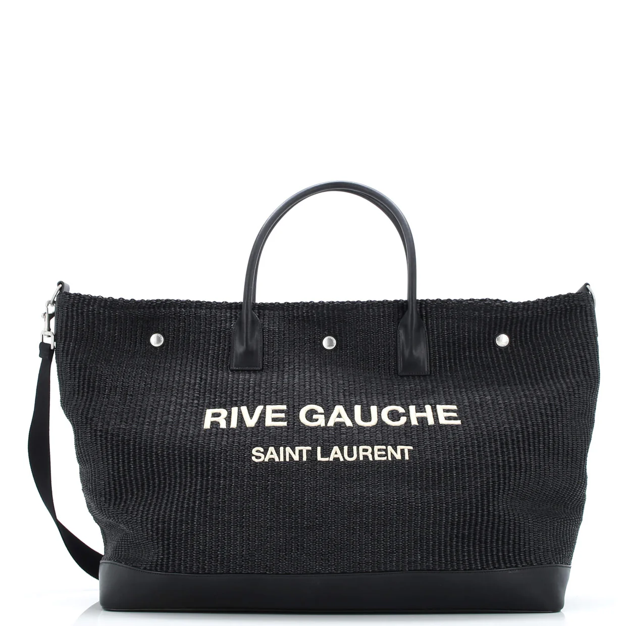 Rive Gauche Shopper Tote Raffia Large - Deep Luxury