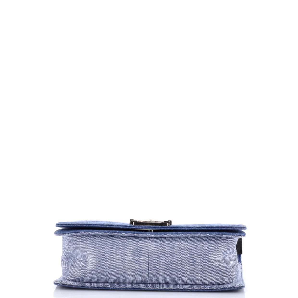 Boy Flap Bag Chevron Denim Old Medium - Deep Luxury