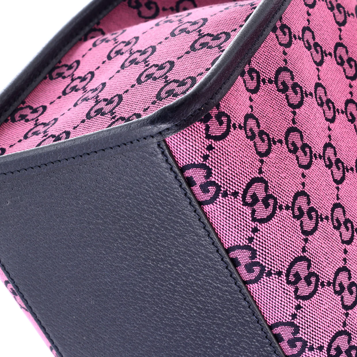 Structured Top Handle Open Tote GG Canvas Small - Deep Luxury