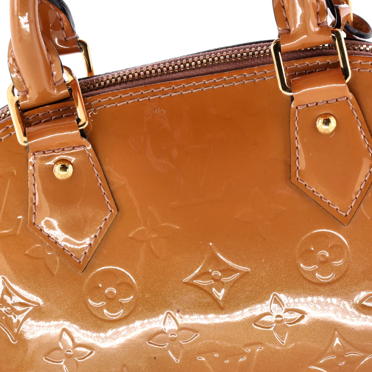 Alma Handbag Monogram Vernis BB - Deep Luxury