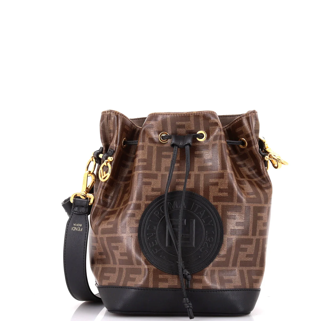 Mon Tresor Bucket Bag Zucca Coated Canvas Small - Deep Luxury