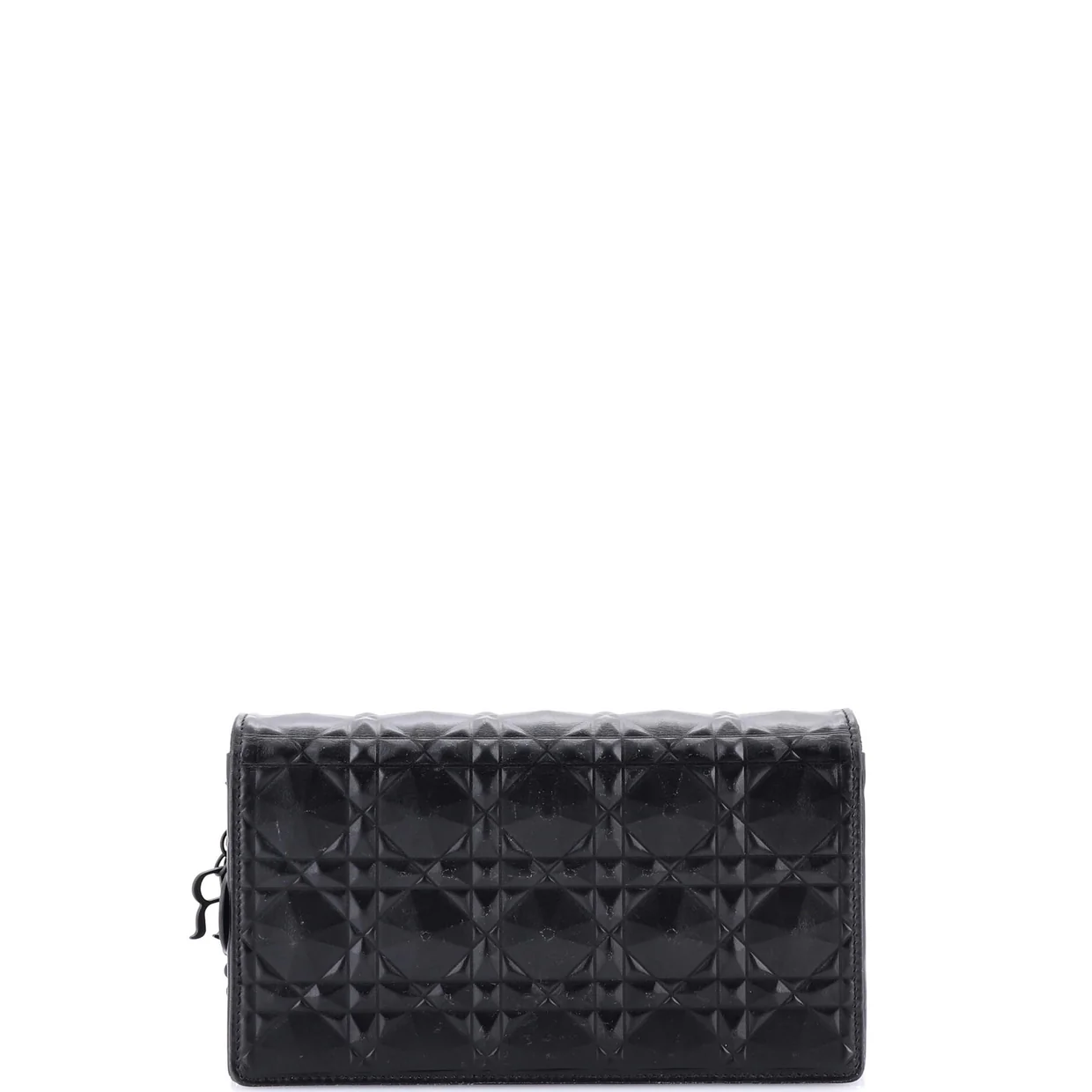 Lady Dior Chain Pouch Diamond Motif Cannage Calfskin - Deep Luxury