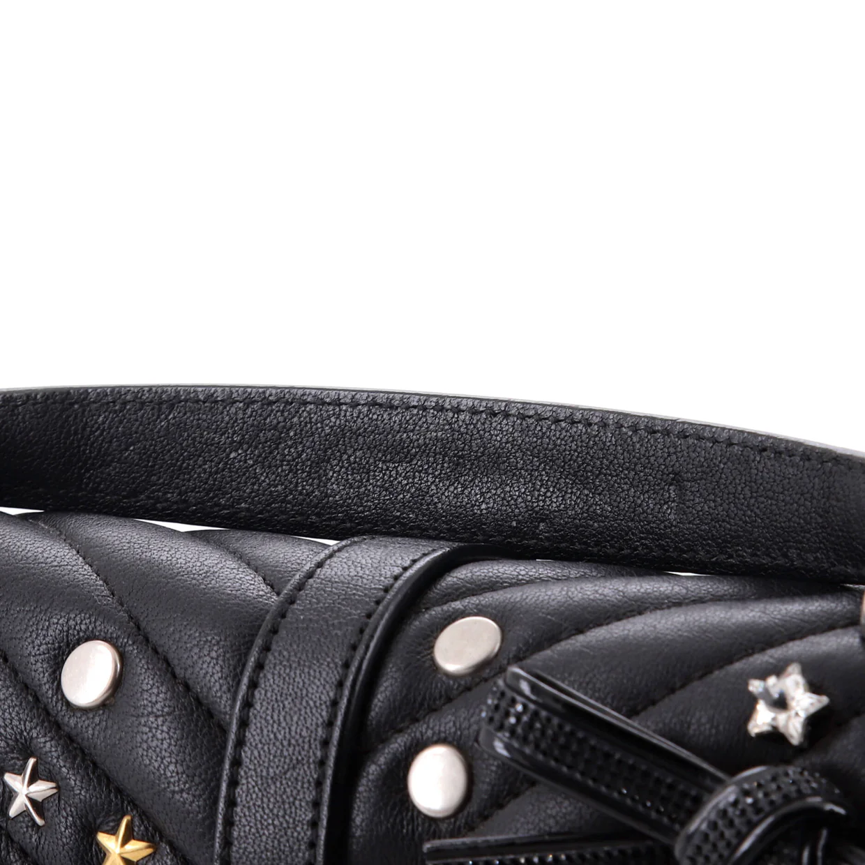Classic Monogram College Bag Embellished Matelasse Chevron Leather Medium - Deep Luxury
