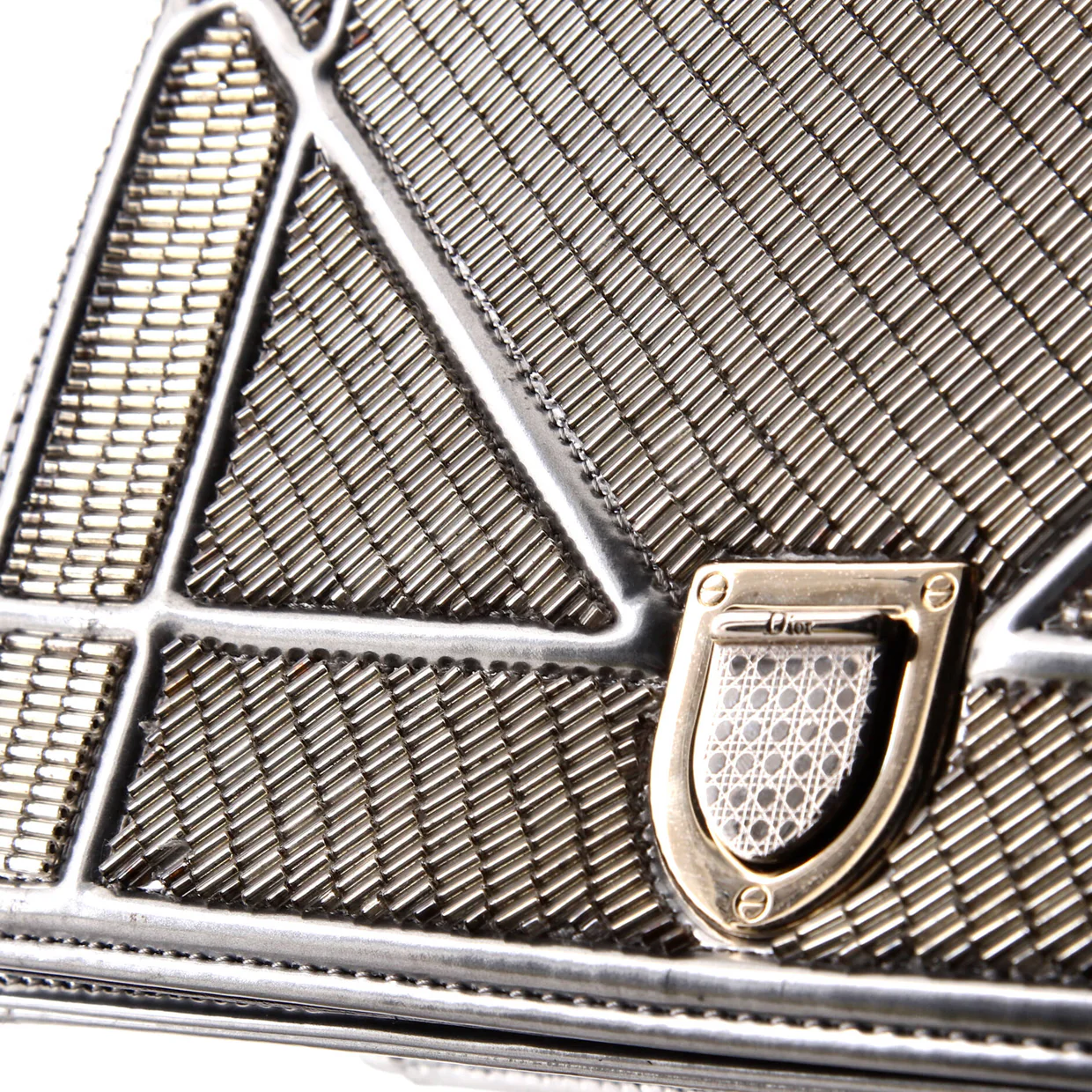 Diorama Flap Bag Beaded Leather Small - Deep Luxury