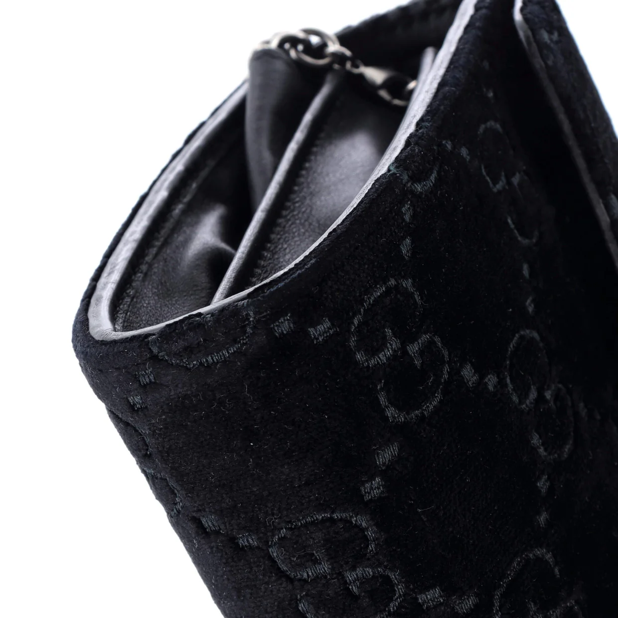 Dionysus Chain Wallet GG Velvet Small - Deep Luxury