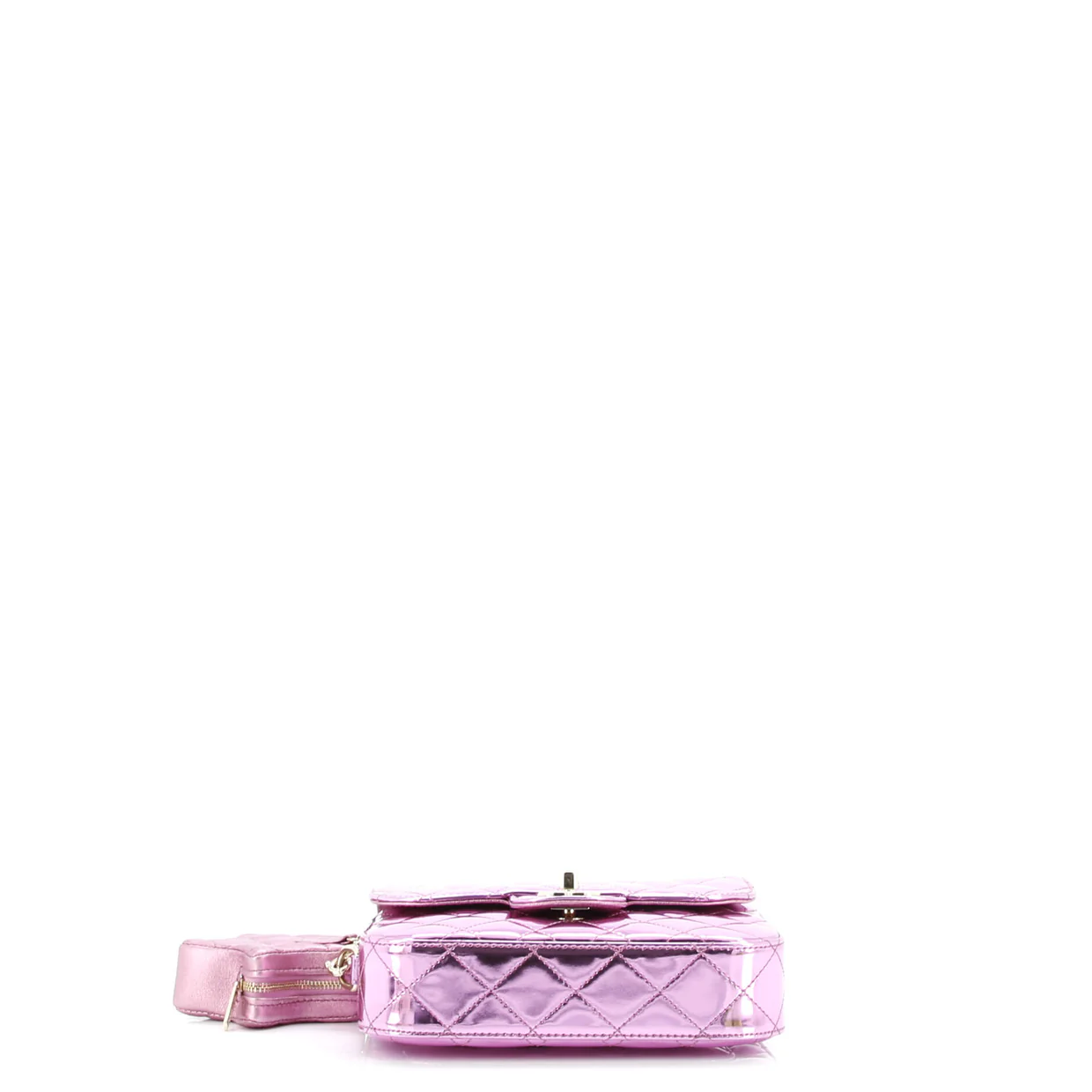 Classic Single Flap Bag with Star Coin Purse Quilted Metallic Leather Mini - Deep Luxury